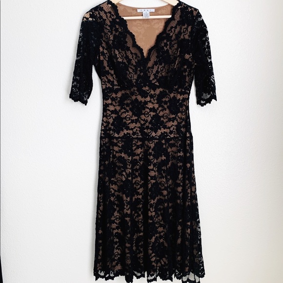 chinese dress ladies Palm Springs Long Sleeve Lace Overlay Dress Black– Selfie Leslie main image 1